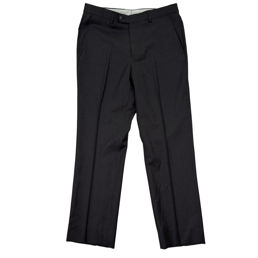Santorelli Mens 34x30 Loro Piana Roma Dress Pant Charcoal Gray Wool Italy Recent